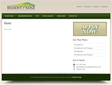 Tablet Screenshot of belmontridgeapts.com
